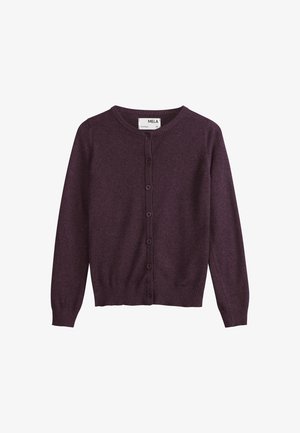 MELA, DAMEN FEINSTRICK CARDIGAN NAMEEN - Vest - elderberry melange