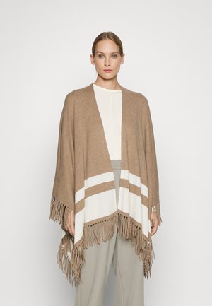 PONCHO - Cape - taupe/cre