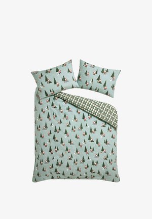 Next, CHRISTMAS REVERSIBLE DUVET COVER AND PILLOWCASE SET - Ropa de cama - green santa