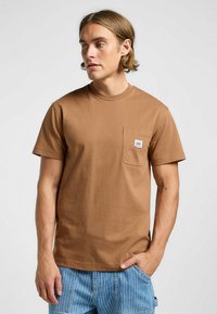 POCKET  - T-shirt basique - burlwood