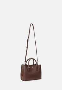 Lauren Ralph Lauren LEATHER SMALL MARCY SATCHEL - Rankinė - dark mahogany