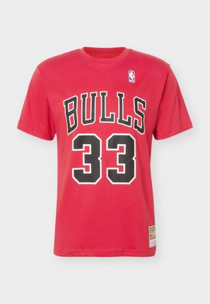 Mitchell & Ness, NAME NUMBER TEE CHICAGO BULLS SCOTTIE PIPPEN - Equipación de clubes - red