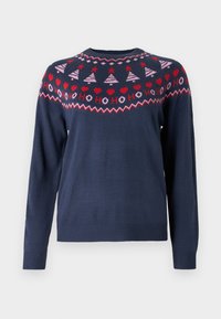 VISANTA CHRISTMAS - Džemper - navy blazer/pink/red