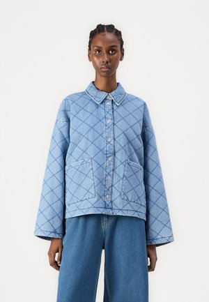 Noisy May NMCLARA QUILT JACKET - Denim jacket - light blue denim