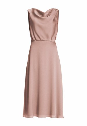 AUS GEHÄMMERTEM MIT WASSERFALL AUSSCHNITT - Vestito casual - vintage pink