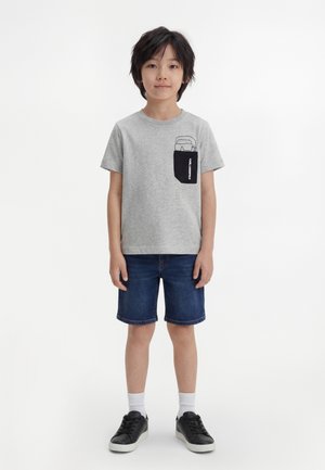 Nyomott mintás póló - light grey marl