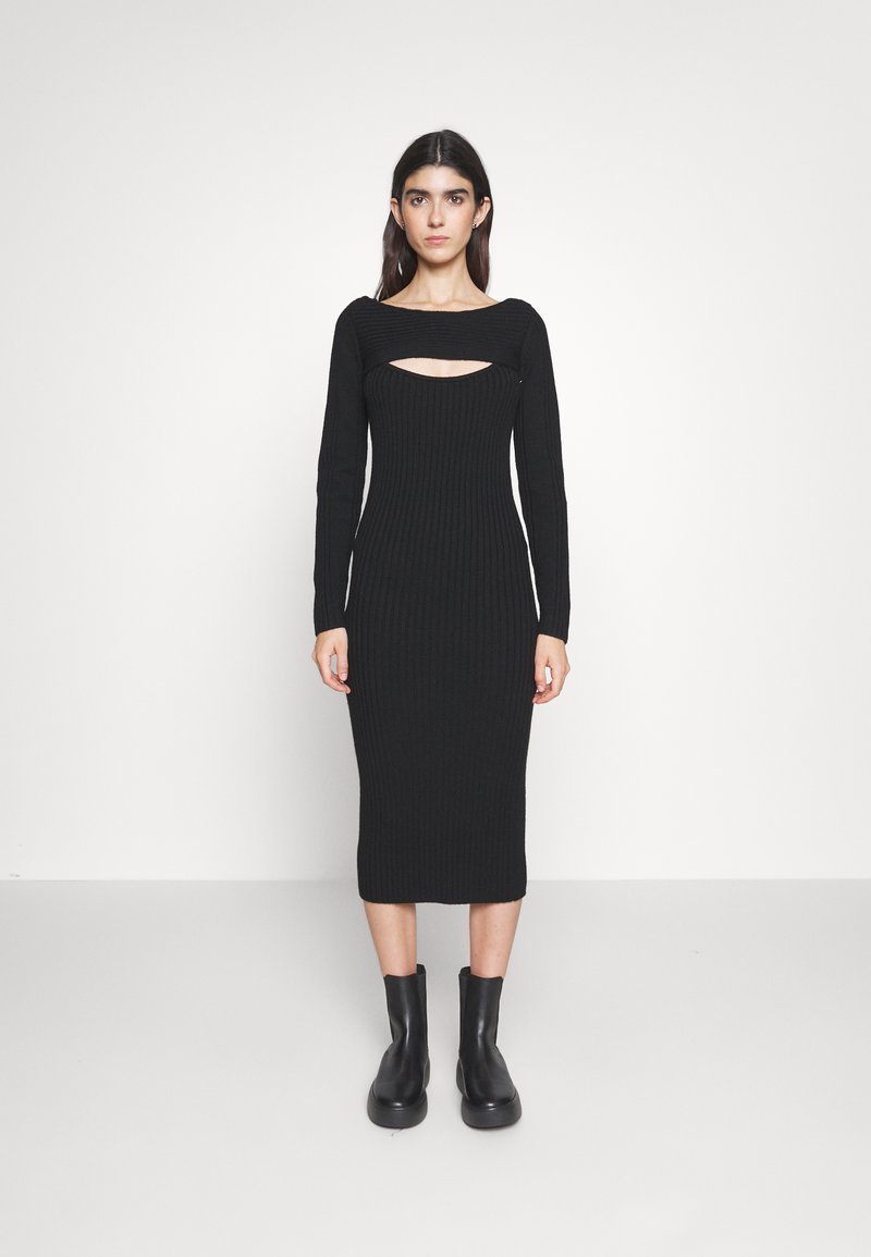 Calvin Klein LAYERED DRESS Jumper dress black Zalando.co.uk