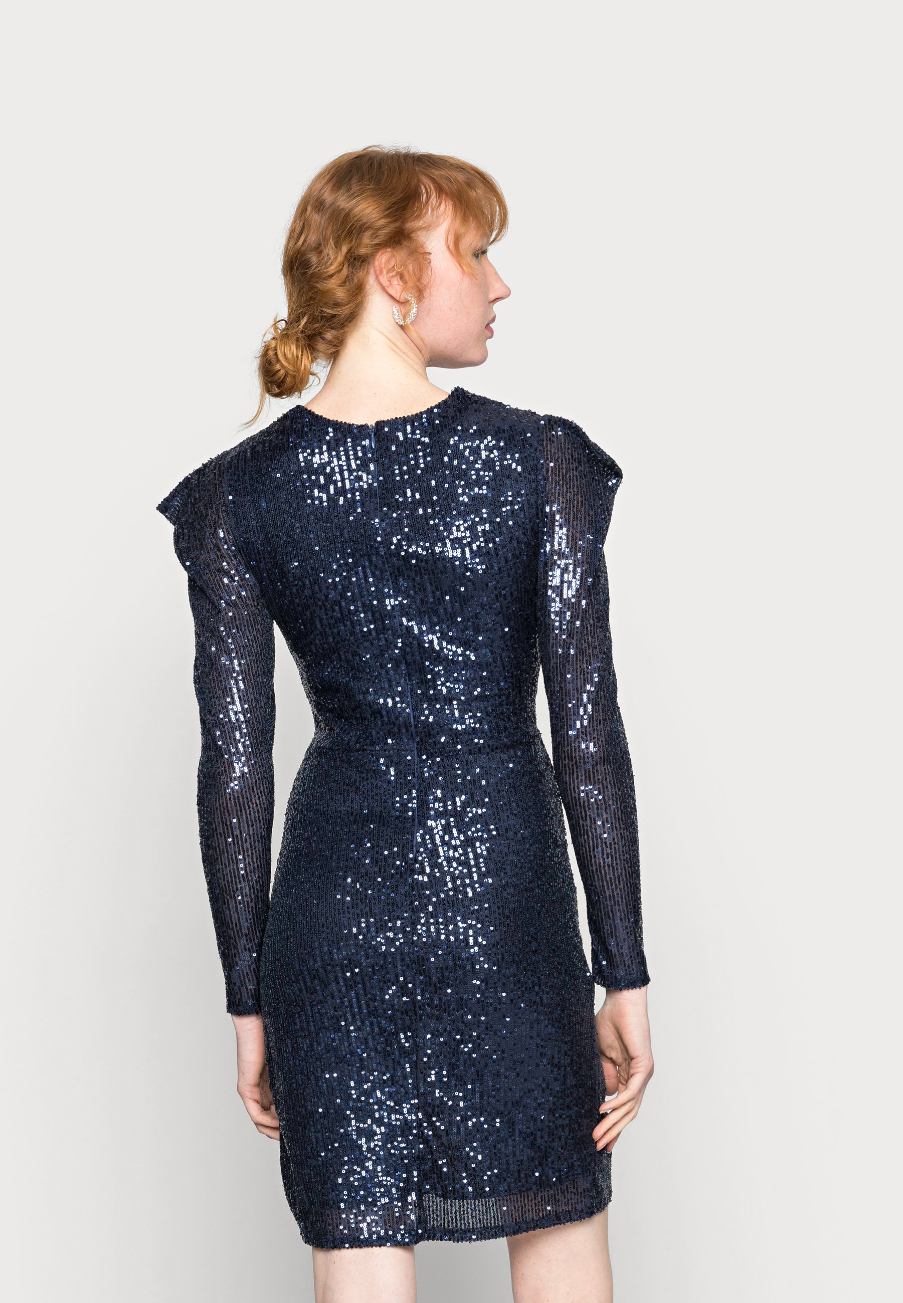 green sequin shift dress