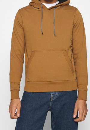 Felpa con cappuccio - camel