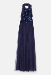 SEQUIN WREATH BODICE HALTER NECK ANKLE GOWN - Cocktailkjole - navy