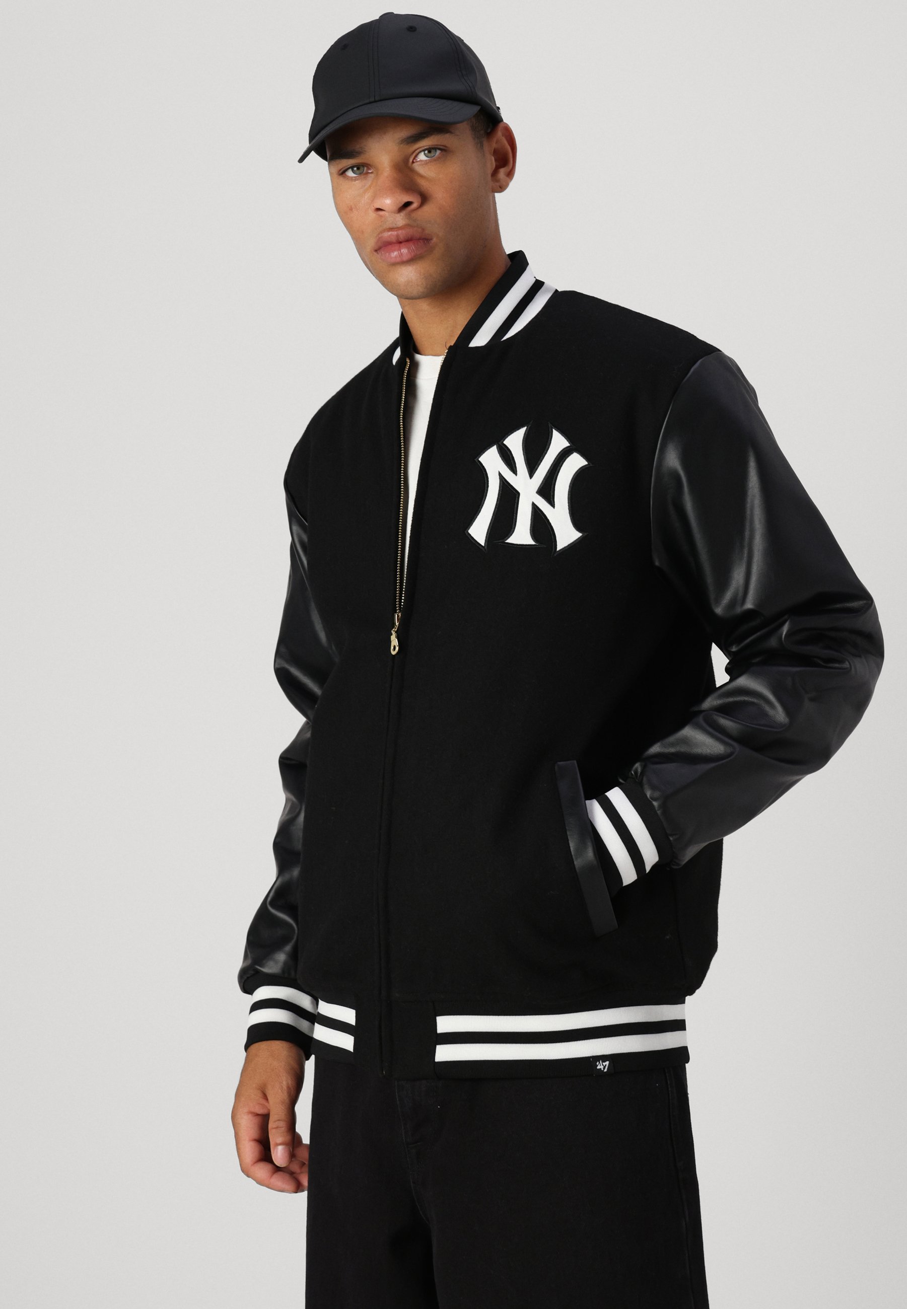 47 NEW YORK YANKEES JACKET - Geacă bomber - jet black/negru