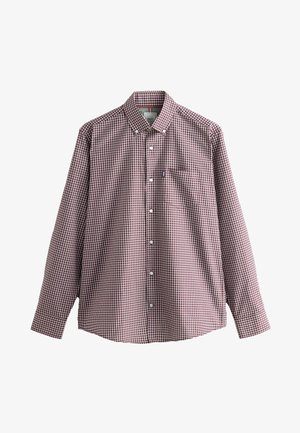 Next, EASY IRON BUTTON DOWN OXFORD SHIRT - Vapaa-ajan kauluspaita - burgundy red micro check