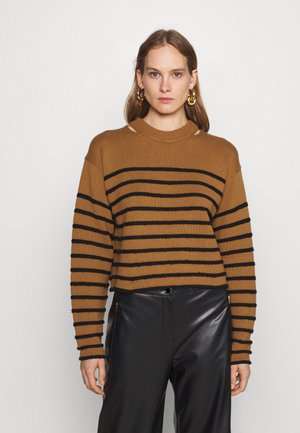STRIPED BOUCLE - Jersey de punto - ochre