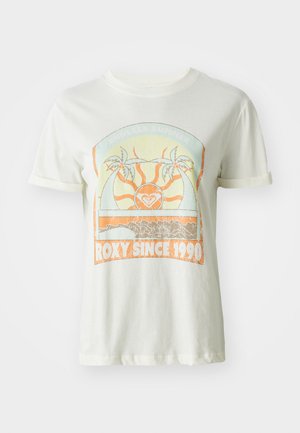 Roxy OCEANREGULAR POSTER - Marškinėliai su spaudiniu - egret