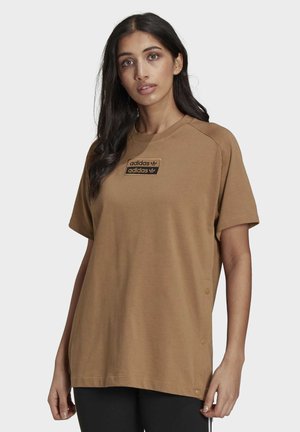 T-shirt z nadrukiem - brown
