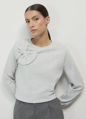 Calliope GIROCOLLO CON FIOCCO - Sweatshirt - grigio chiaro melange