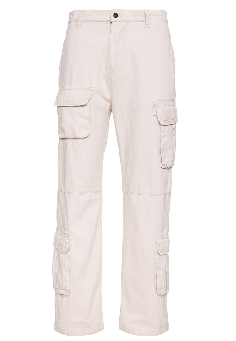 Karl Kani WASHED MULTIPOCKET PANTS - Pantalones cargo - light sand ...