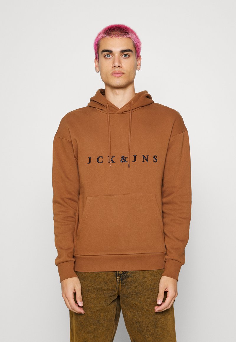 Jack & Jones STATE HOOD - Camisola - bison
