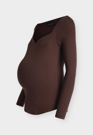 Anna Field MAMA by Zalando, LONG SLEEVE MATERNITY TOP - Μπλούζα με μακριά μανίκια - shaved chocolate