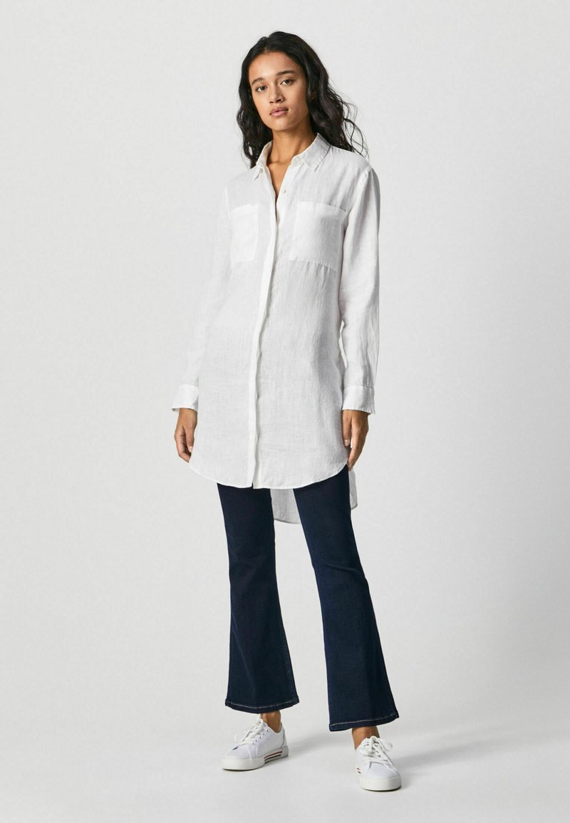 Damen Freizeitkleider | Pepe Jeans MAGDA Blusenkleid off white/offwhite - ML76131 Damen Freizeitkleider | Pepe Jeans MAGDA Blusenkleid off white/offwhite - ML76131