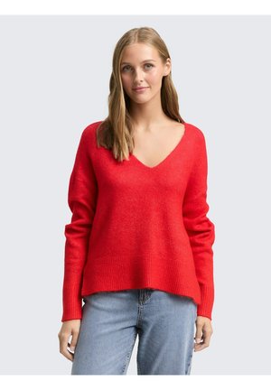 Strickpullover - brilliant red