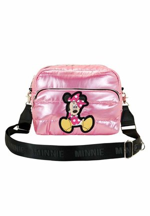 MICKEY & MINNIE PADDING SQUARE - Axelremsväska - Minnie face pink