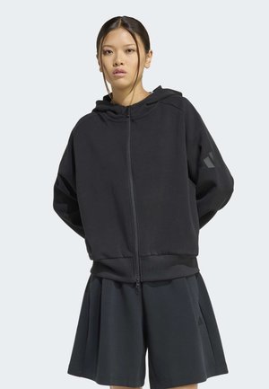 adidas Sportswear, SOFT LUX FULL-ZIP HOODIE - Sweatjacke - black