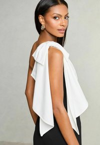 Lipsy PETITE FIT - ONE SHOULDER BOW - Iltapuku - black white