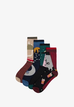 Ysabel Mora, PACK 4 CALCETINES ESTAMPADOS PAISAJES COLORIDOS SOCKARRATS - Calcetines - multi-coloured