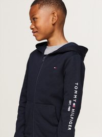 Tommy Hilfiger ESSENTIAL ZIPTHROUGH HOODIE UNISEX - Felpa con zip - desert sky