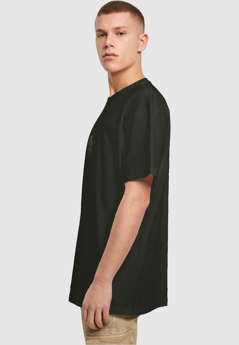 Merchcode HEART HEAVY OVERSIZED - T-Shirt print - black/schwarz 