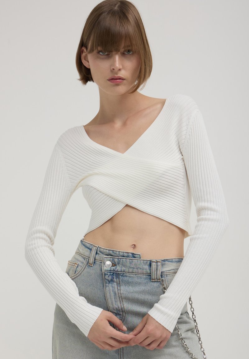 Calliope CROISÉ - Langarmshirt - blanc