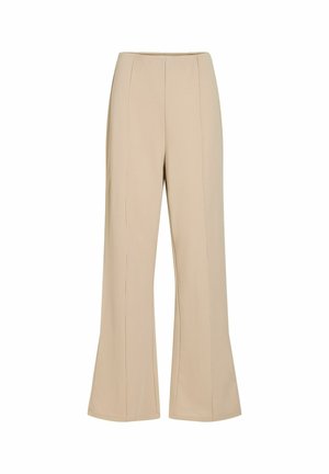 VILA, TROUSERS VIOPUS HIGH WAIST - Pantalon classique - cement
