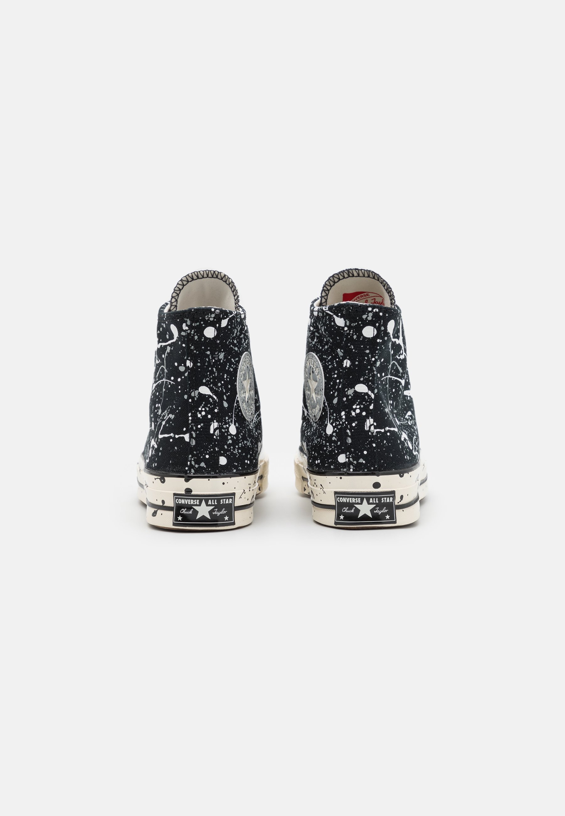 painted white high top converse