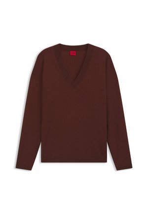 HUGO, HUGO SESSARINA - Strickpullover - brown melange four