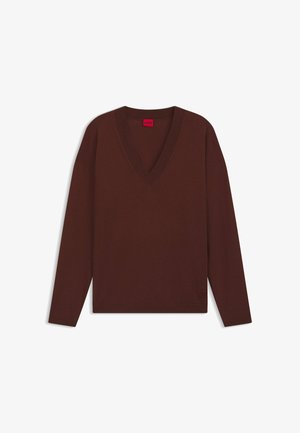 HUGO, HUGO SESSARINA - Strickpullover - brown melange four