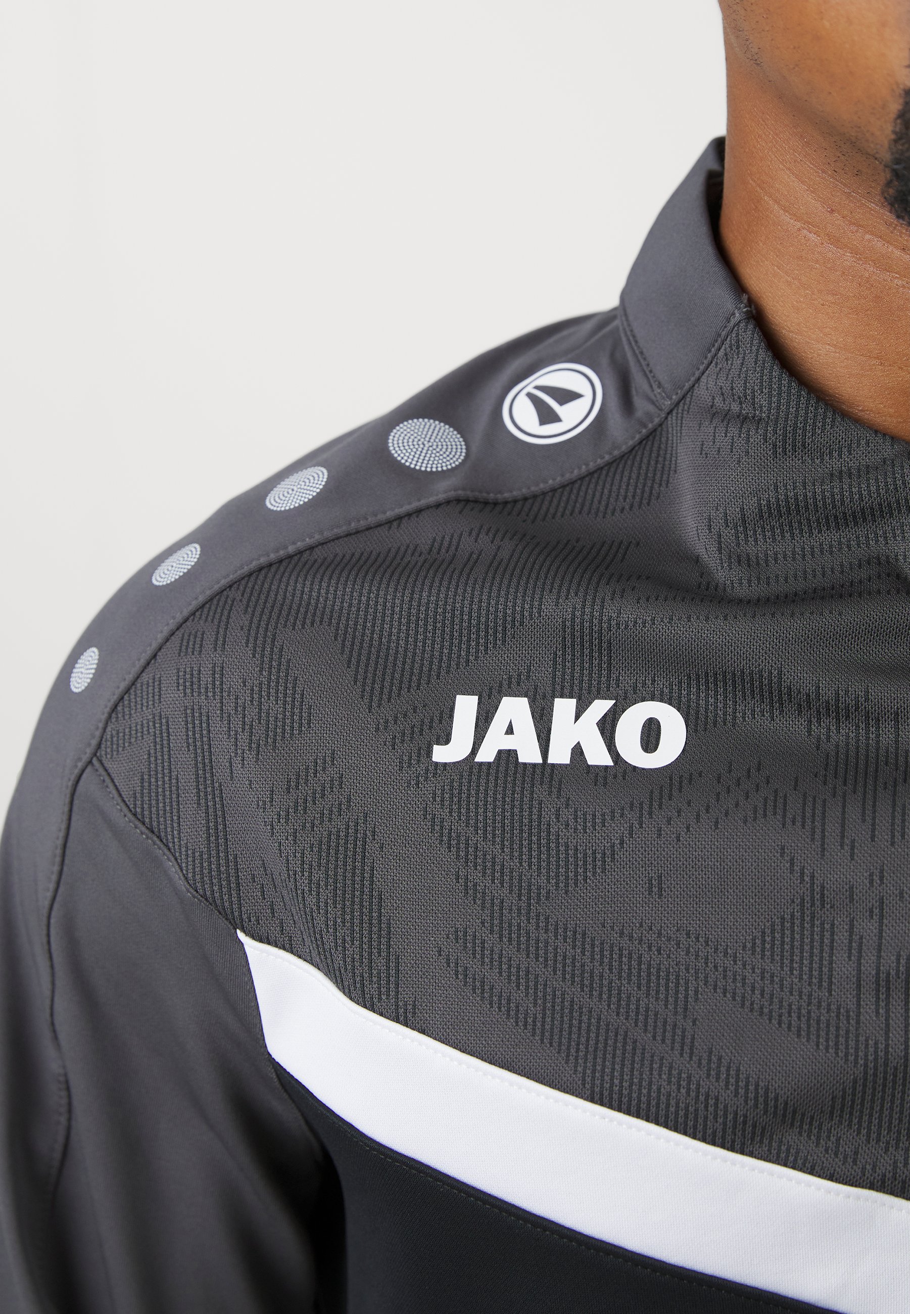 JAKO ZIPTOP ICONIC - Langarmshirt - schwarz/anthrazit/schwarz