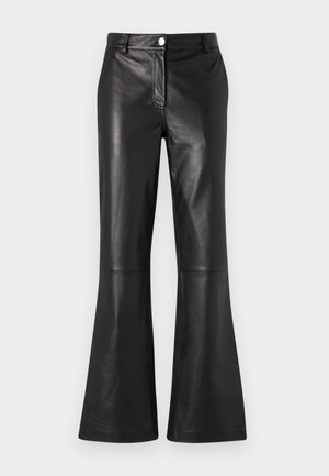 STUDIO ID DANA  - Leather trousers - black