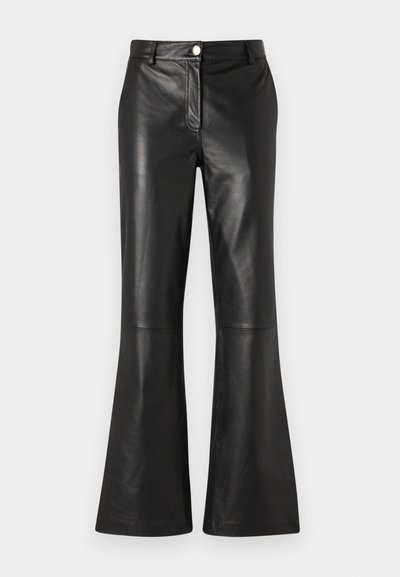 STUDIO ID DANA  - Leather trousers - black
