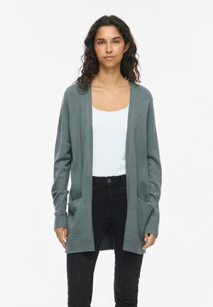 VILA, VIRIL OPEN CARDIGAN - Vest - balsam green