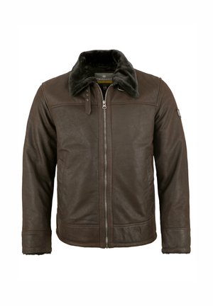 HENRY - Lederjacke - braun