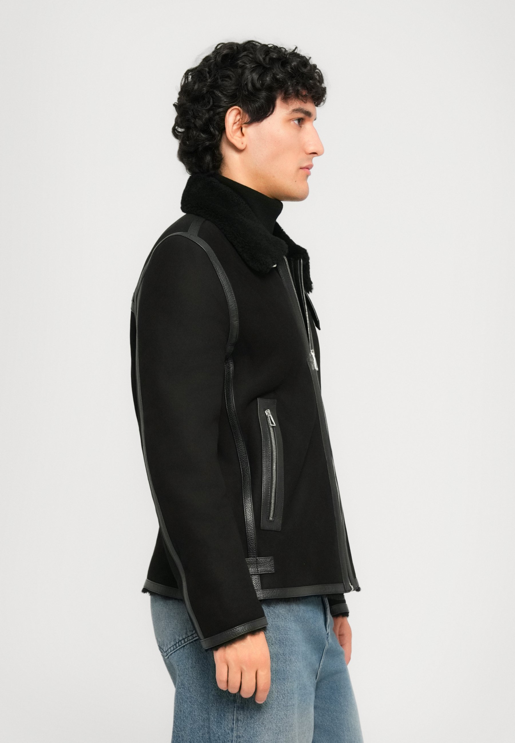 PS Paul Smith JACKET - Leather jacket - black - Zalando.co.uk