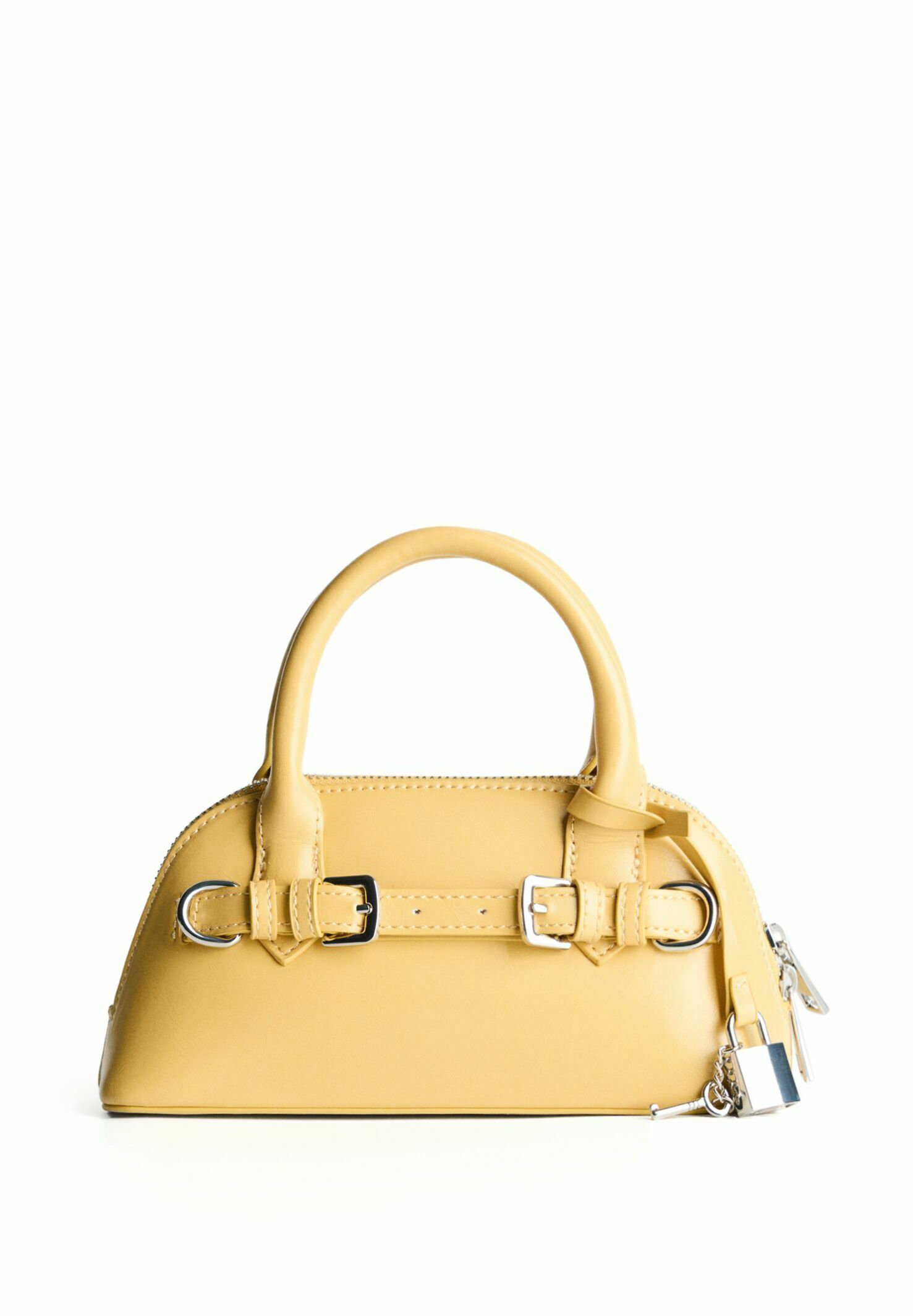 Bershka EFFECT MINI Borsa a mano yellow/giallo