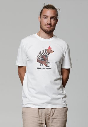 TOUR DE FRANZ - Print T-shirt - off white