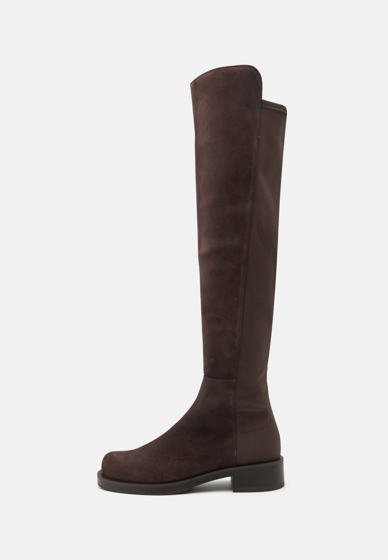 Stuart Weitzman - BOLD BOOT - Ylipolvensaappaat - dark brown, Suurenna