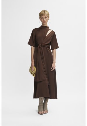 HARPERGZ KNOT LONG DRESS - Maxi-jurk - dark brown