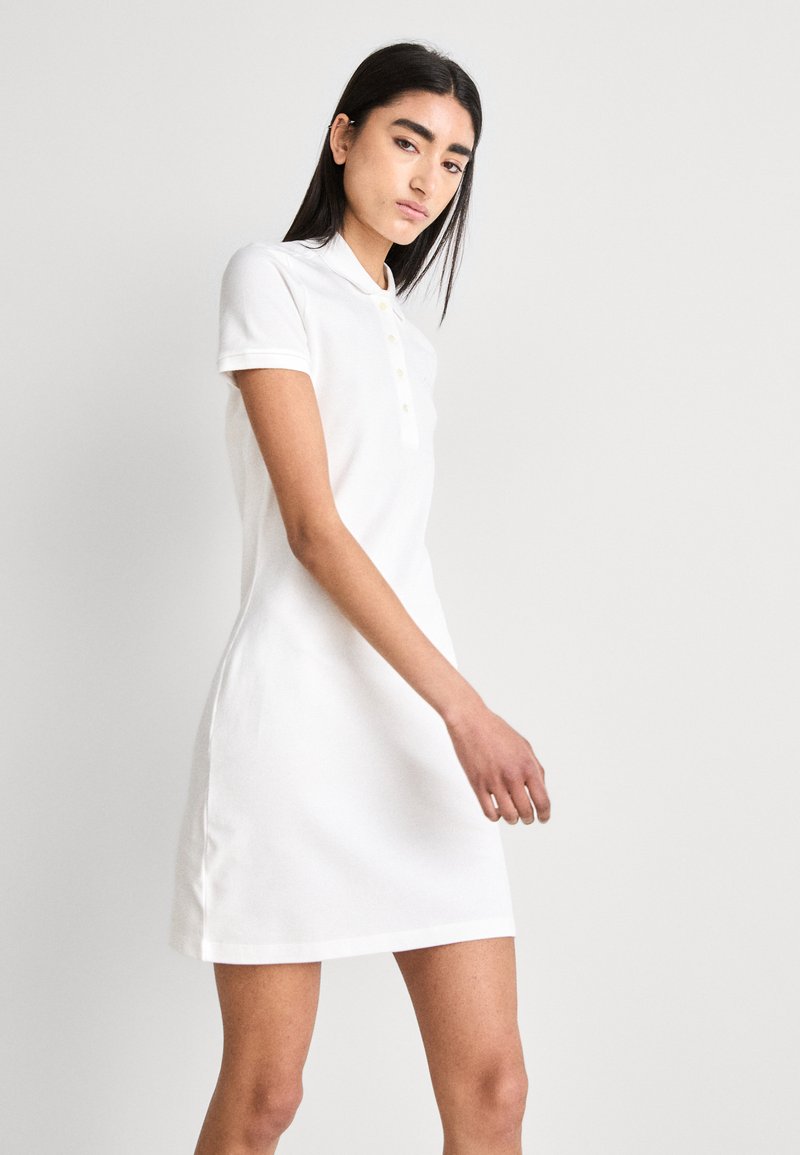 Lacoste POLO DRESS - Day dress - white - Zalando.co.uk