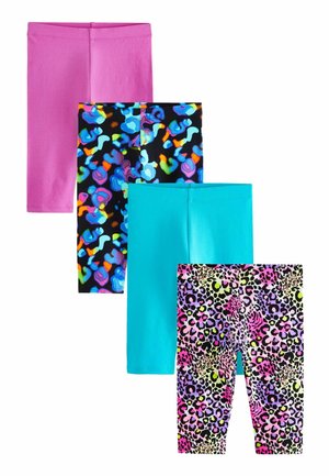 CROPPED 4 PACK STANDARD - Leggings - Byxor - black  pink  blue  animal print
