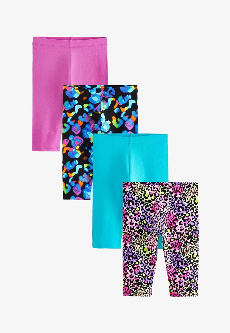 Next CROPPED 4 PACK STANDARD - Legíny - kalhoty - black pink blue animal print