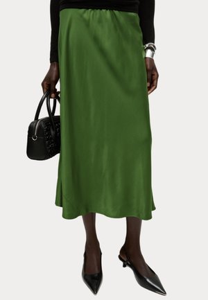 SATIN SLIP - A-linjekjol - forest green